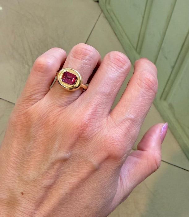 Anillo 14k rubí AN440