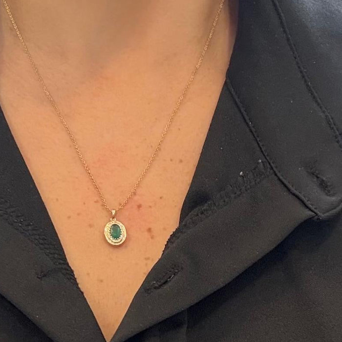 Gargantilla 14K Esmeralda GA7083