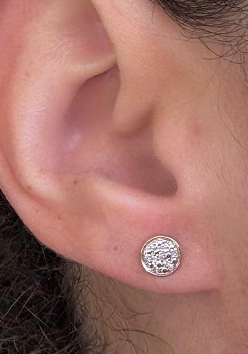 Aretes 10k brillante