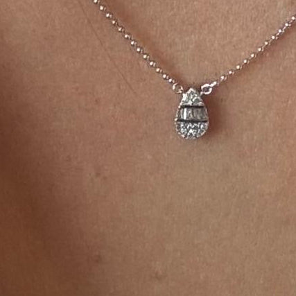 Gargantilla oro 14K con diamantes naturales