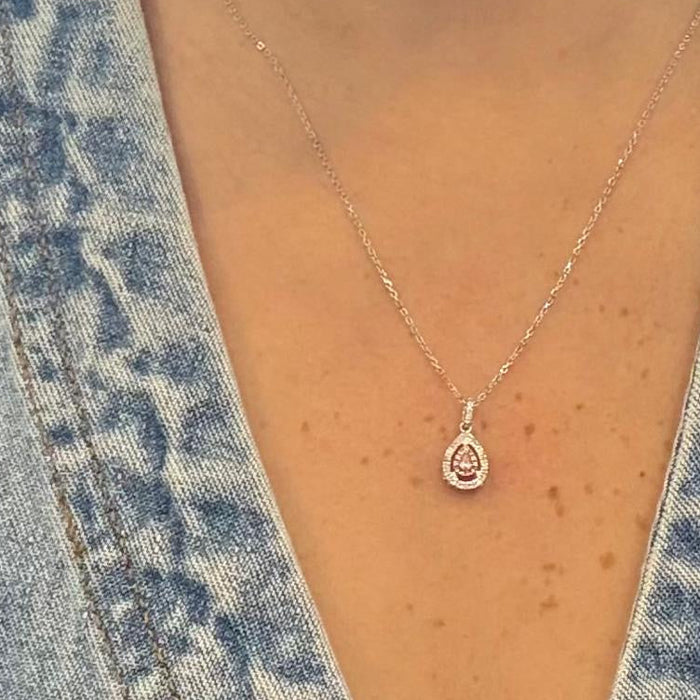 Gargantilla 14K brillante rosa GA7024