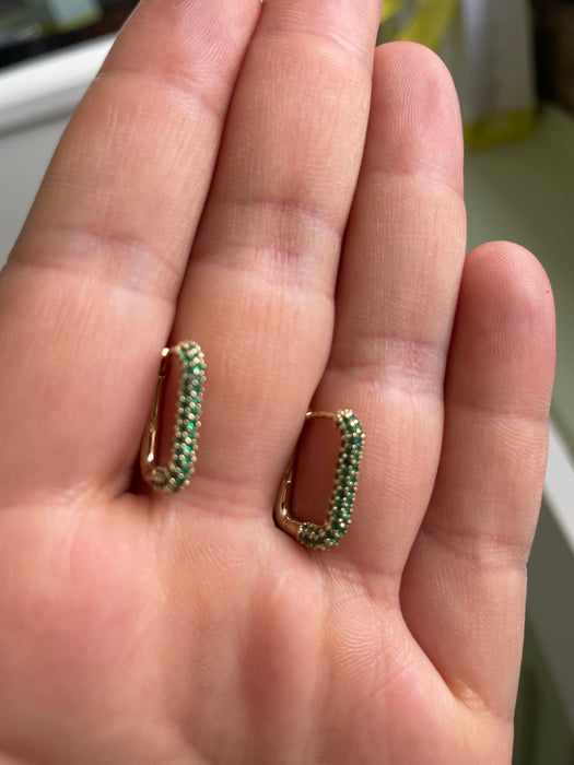 Arracadas plata rodizada con zirconia