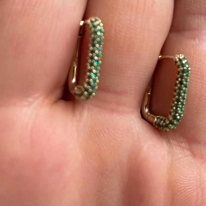Arracadas rodizada con zirconia