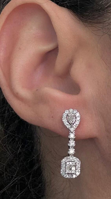 Aretes 14K brillante largo AR749