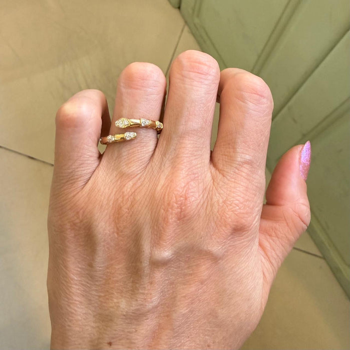 Anillo 14k diamantes AN547