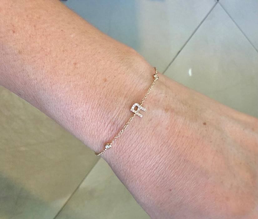 Pulsera 14k letra