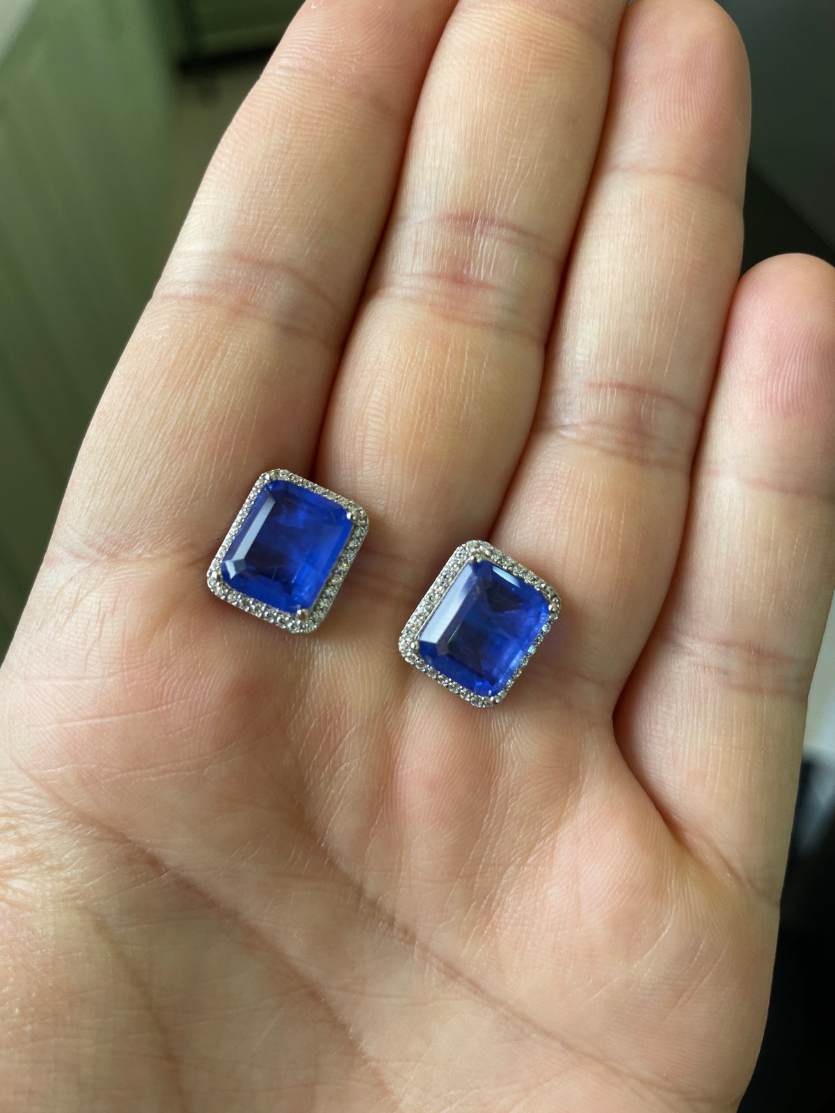 Aretes plata rodizada con zirconia