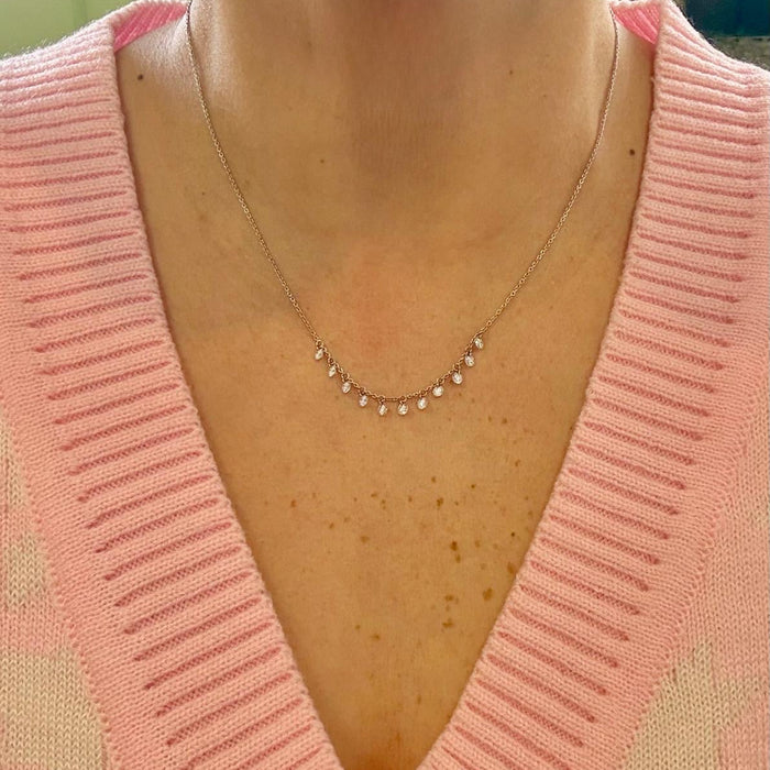 Gargantilla 14K brillantes GA7072