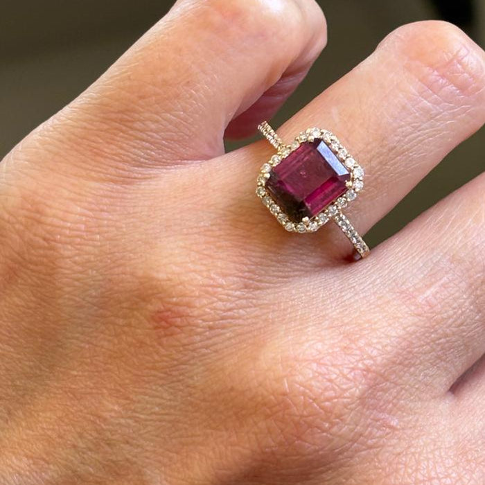 Anillo 14K Turmalina AN026