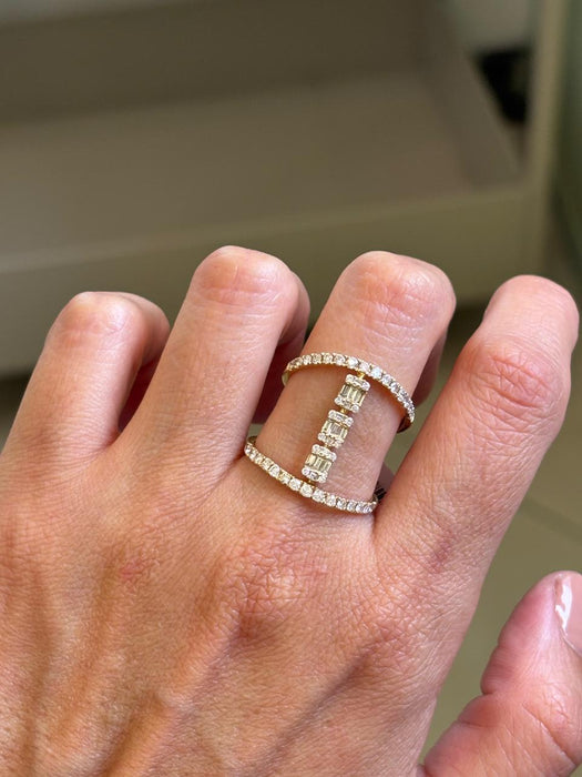 Anillo oro 14k con diamantes naturales