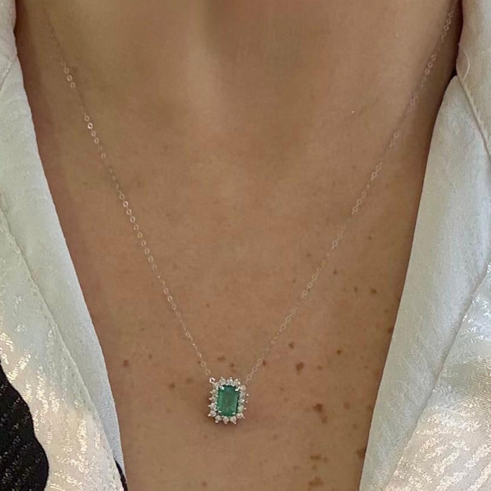 Gargantilla esmeralda/diamantes GA653