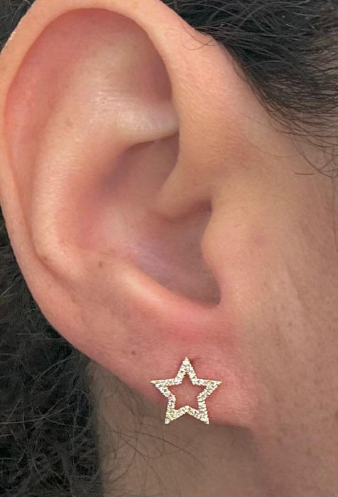 Aretes 14k brillante estrella ⭐️ AR802