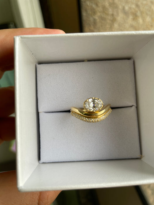 Solitario Lab 14K 1.20 cts 0.15 cts