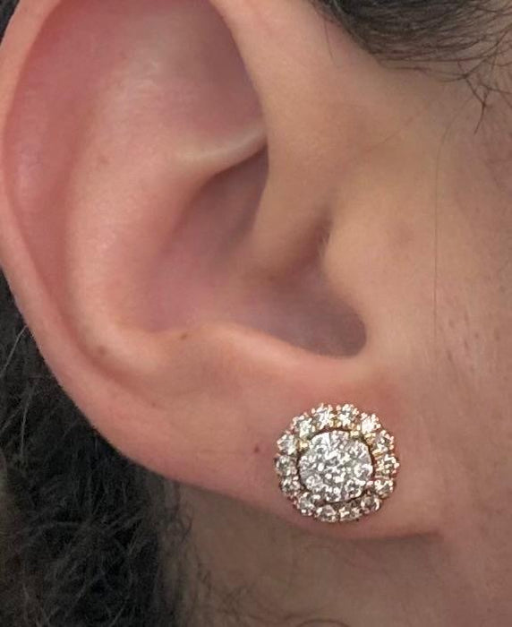 Broquel 14k diamante AR771