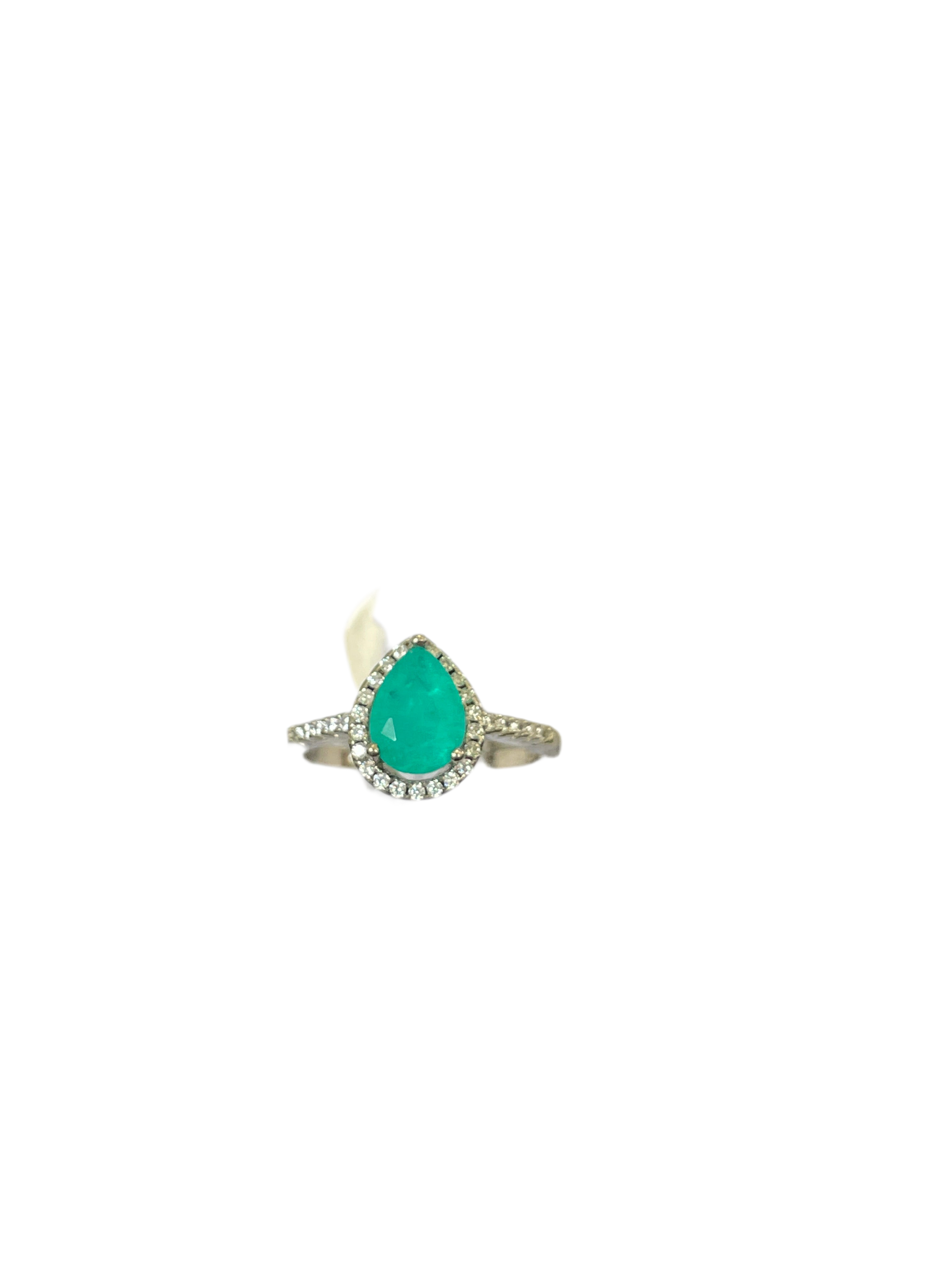 Anillo 💍 Paraiba plata rodizada con zirconia