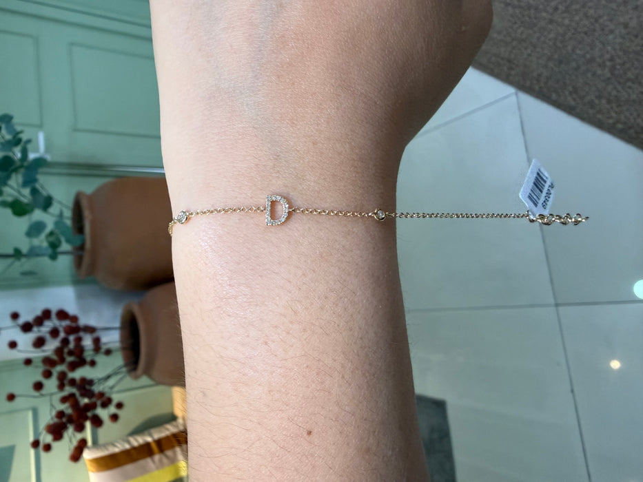 Pulsera 14k letra