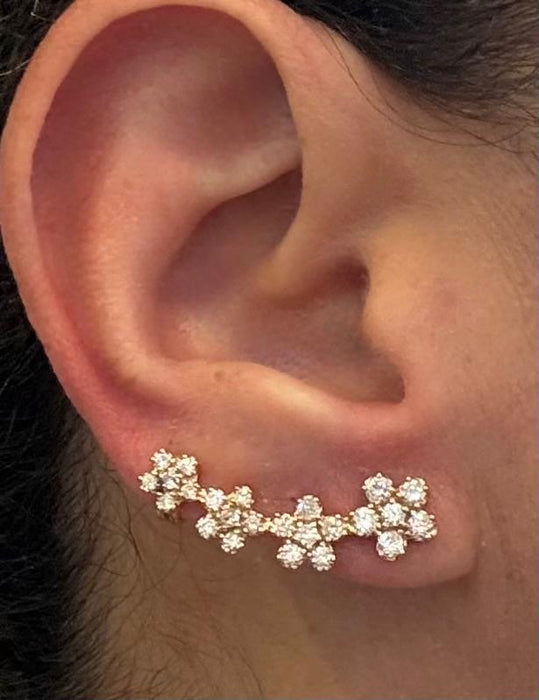 Aretes 14k diamantes AR380