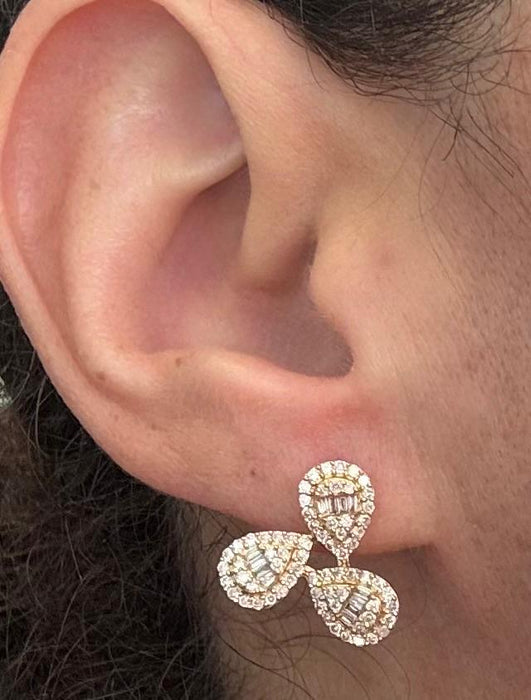 Aretes 14k diamantes AR672