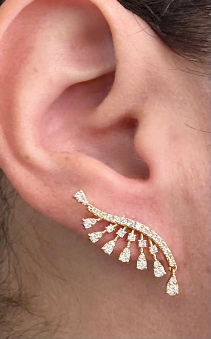 Arete 14k brillantes AR849