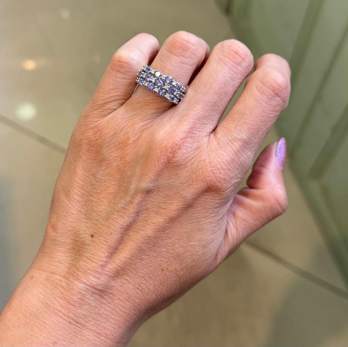 Anillo 10k tanzanita/brillante AN377