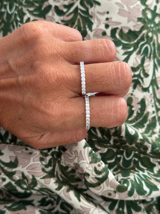 Churumbela oro blanco o amarilla 14k con diamantes naturales (.50 cts)