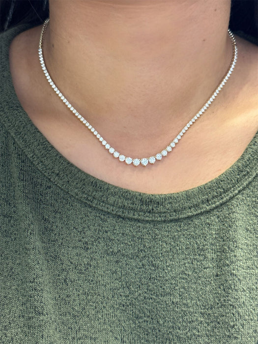 Gargantilla Riviera 14k con diamantes naturales (3.5 cts )