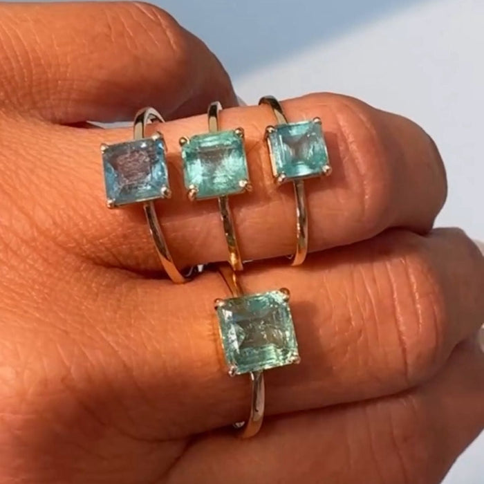 Anillos 14K Esmeralda menta AN329(g) AN330(m) AN331(c)