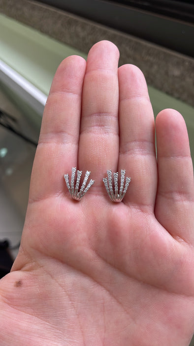 Arete plata rodizada zirconia