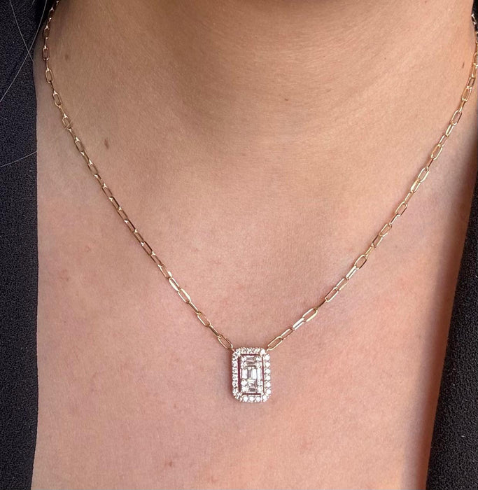 Gargantilla oro 14k y diamantes natural