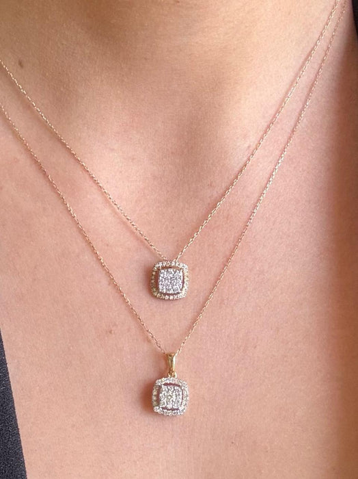 Gargantilla oro 10k y diamantes natural