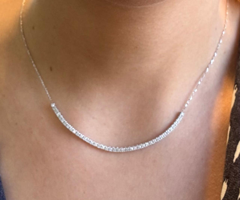 Gargantilla oro 14k y diamantes natural (.75 cts).