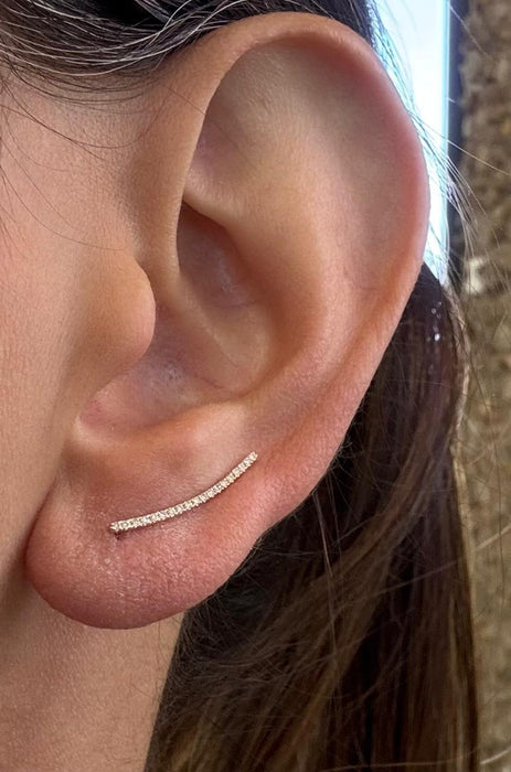 Broquel sonrisa oro 14k con diamantes naturales