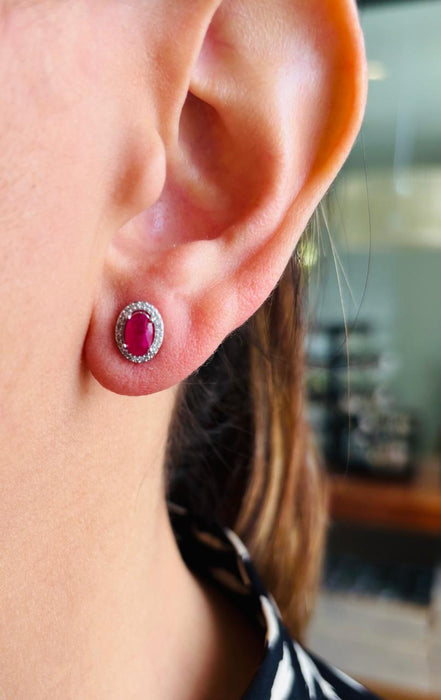 Arete oro 10k y brillante