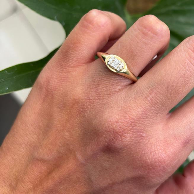 Anillo 14K diamante AN183