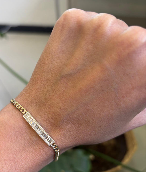 Pulsera 14k brillante