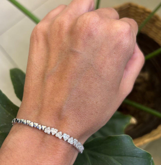 Pulsera corazón 14k