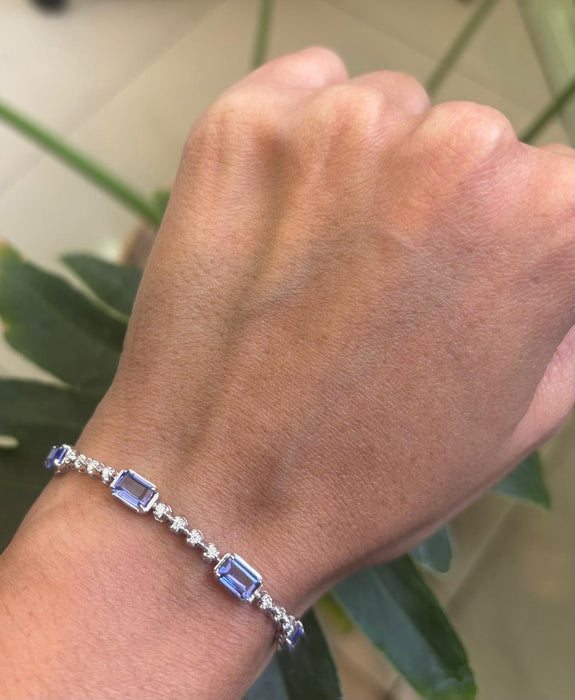 Pulsera oro 14k tanzanita