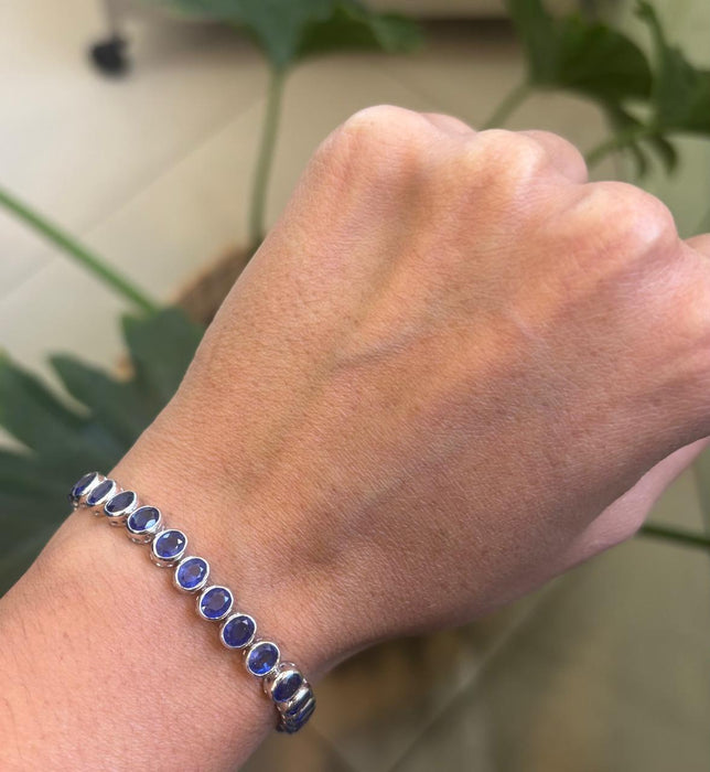 Pulsera 10k zafiro