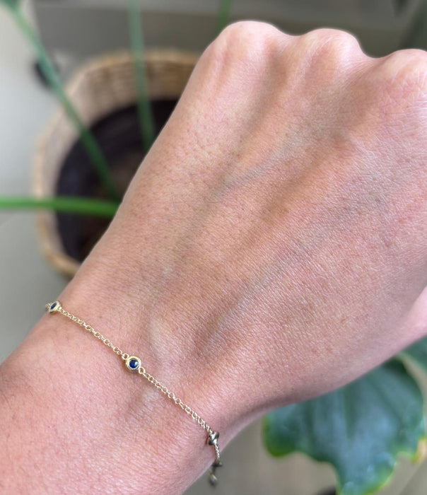 Pulsera 14k zafiro