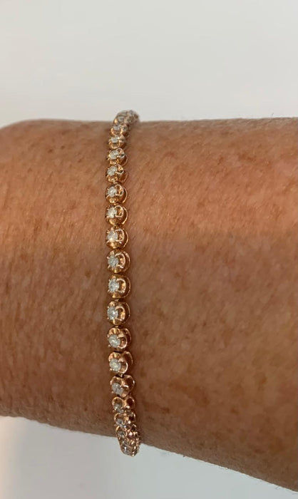 Pulsera tennis diamantes naturales (1.0cts) buttercup 10k PL277