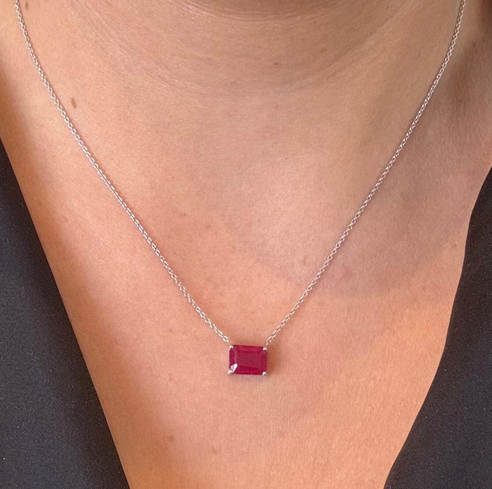 Gargantilla oro 14k con rubíe